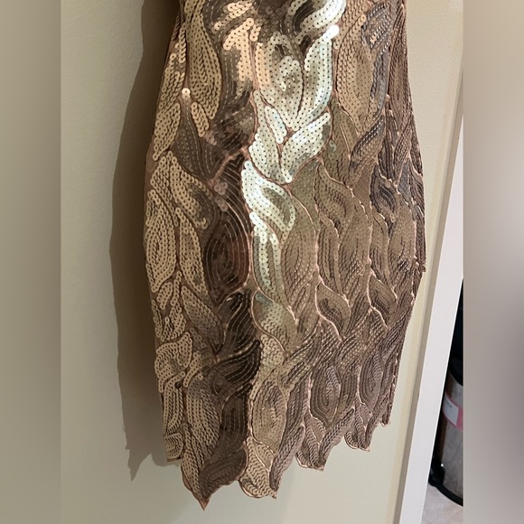 Gold mini dress with corset top | x-small - Picture 2 of 5